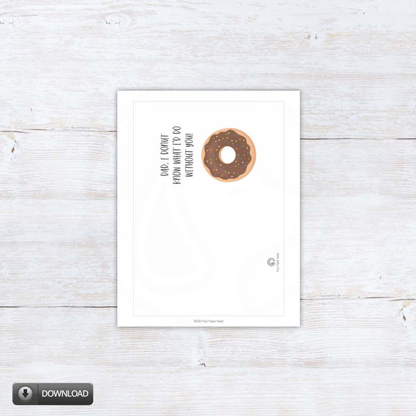 Printable Father's Day Food Pun Card For Dad