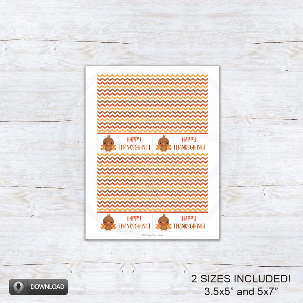 Printable Happy Thanksgiving Turkey Cookie Card