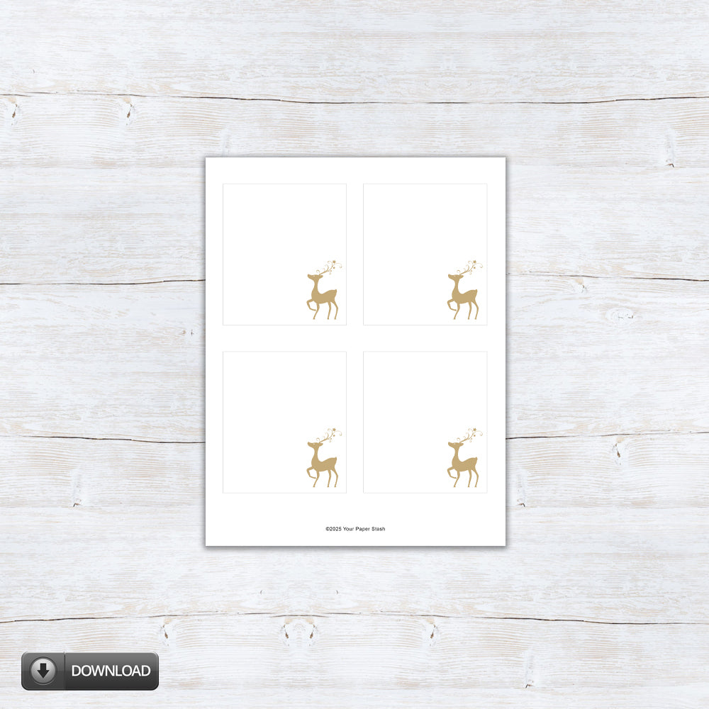 Christmas Reindeer Printable Place And Tent Cards For Holiday Parties