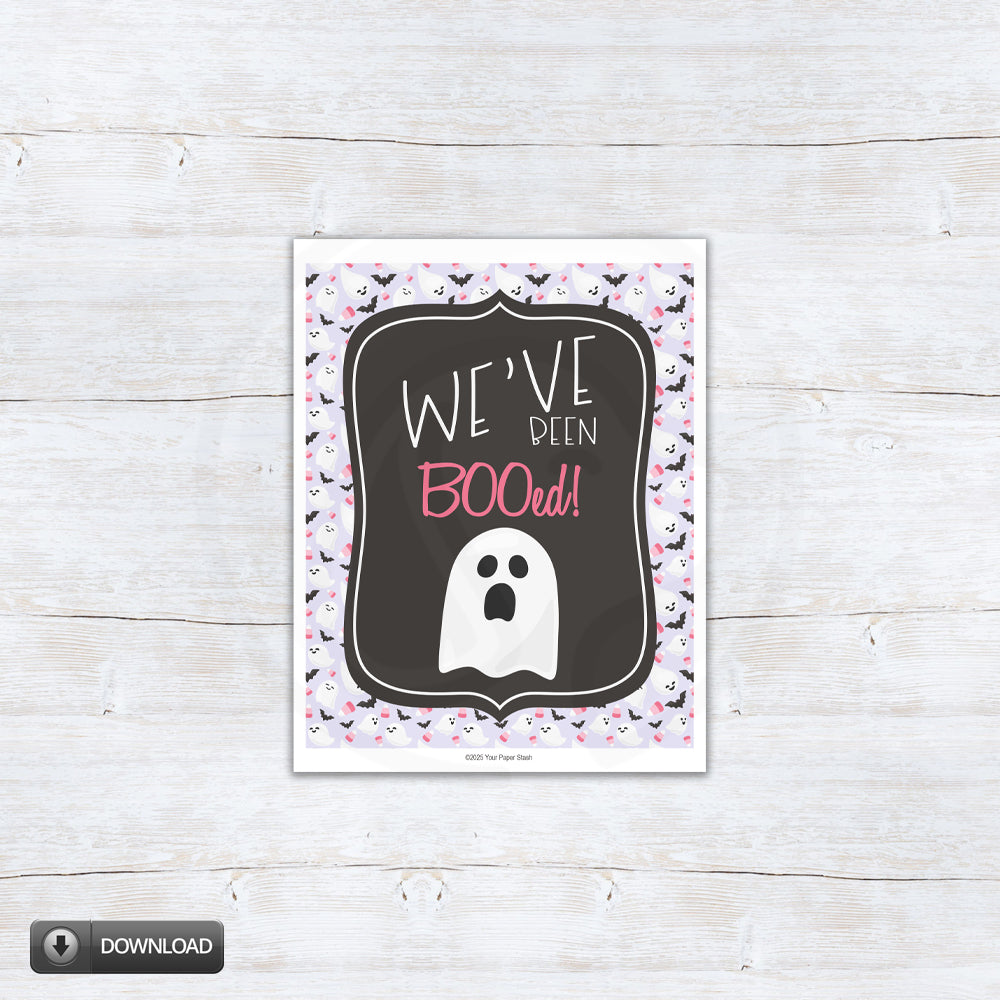 halloween boo game sign printable download