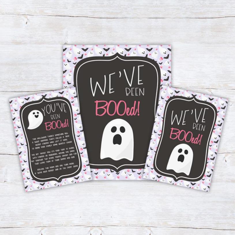 halloween you've been booed game printable sign