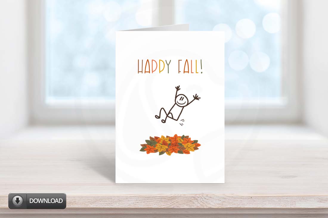 printable happy fall greeting card for teachers friends or family members