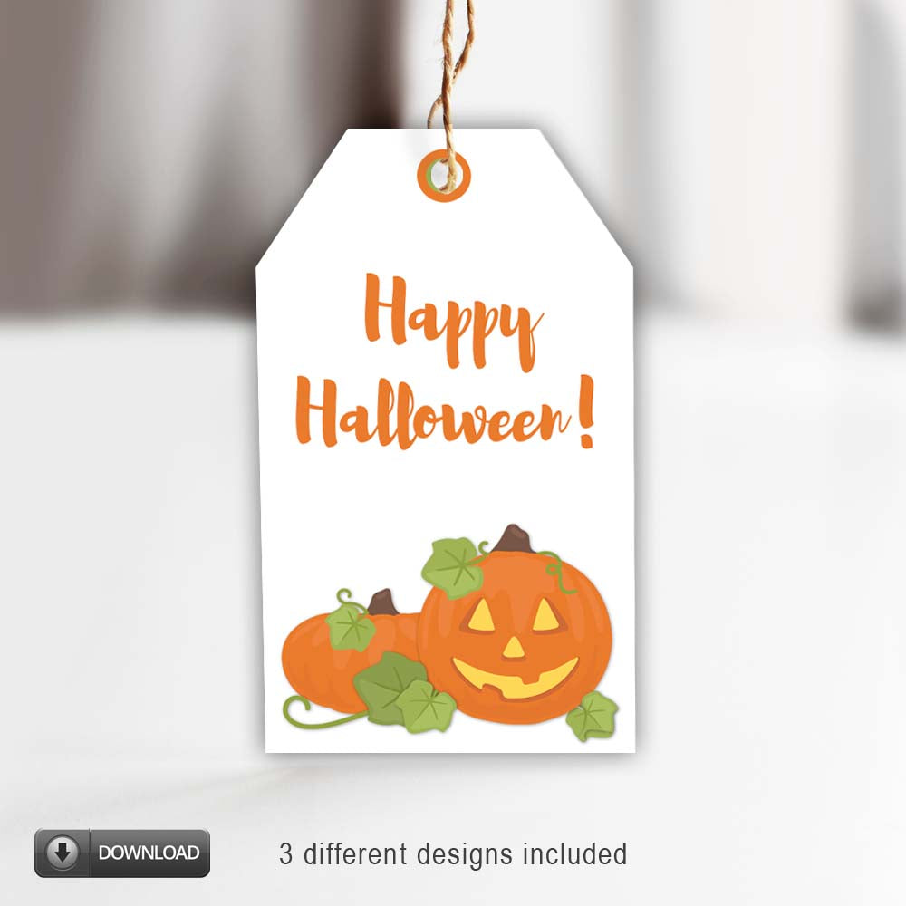 happy halloween gift tags