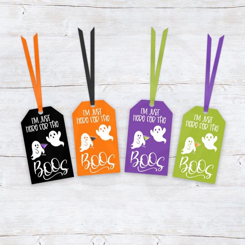 printable here for the boos halloween gift tags
