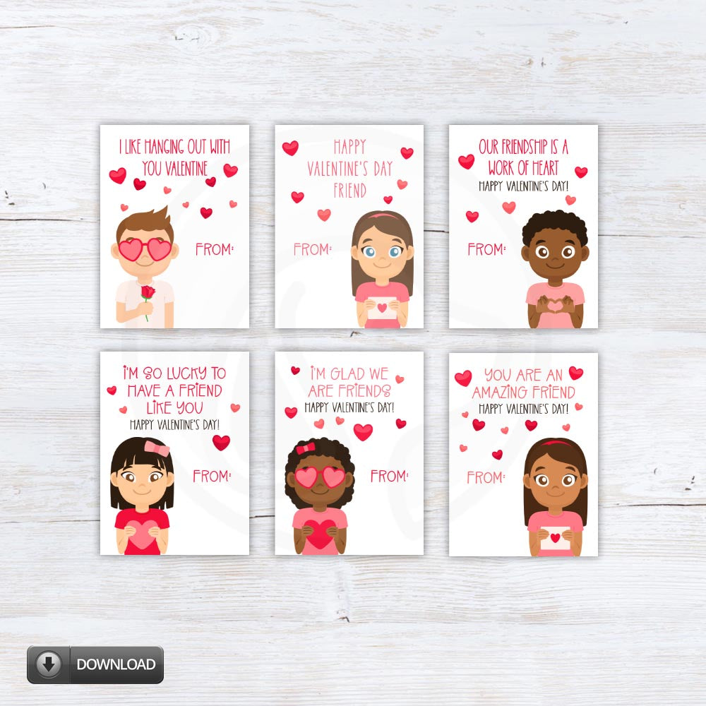printable kids valentines day cards