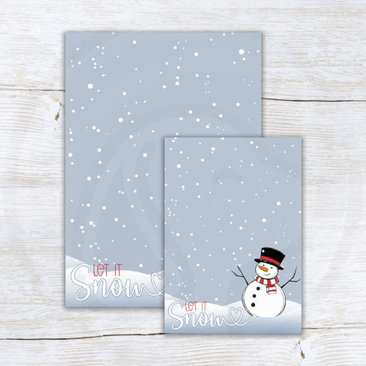 let it snow snowman Christmas cookie printable cookie card backers in 2 sizes