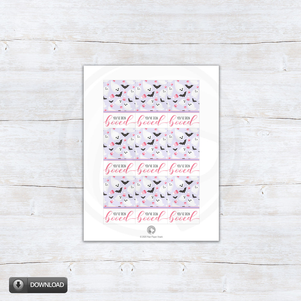 halloween boo ghost printable tags