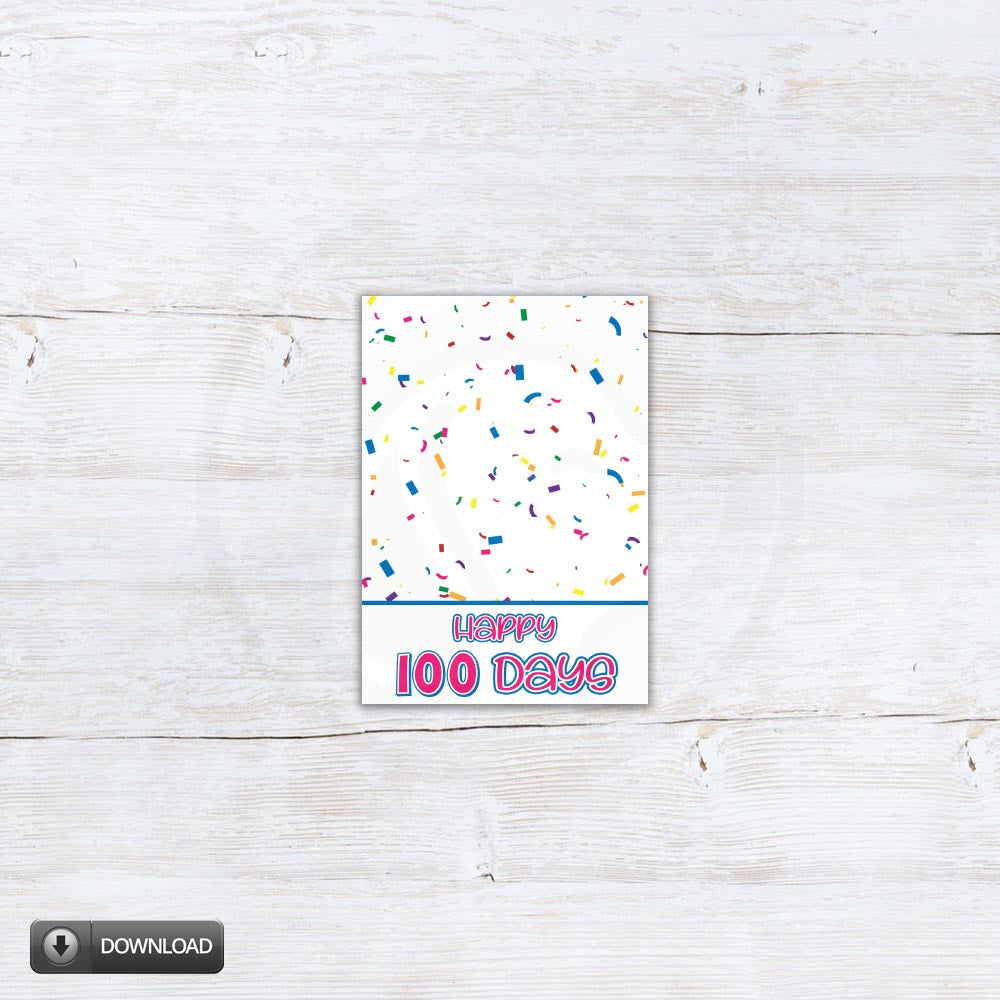 100 Days of School Mini Cookie Card Backer
