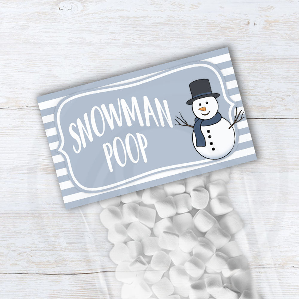 printable snowman soup treat bag toppers