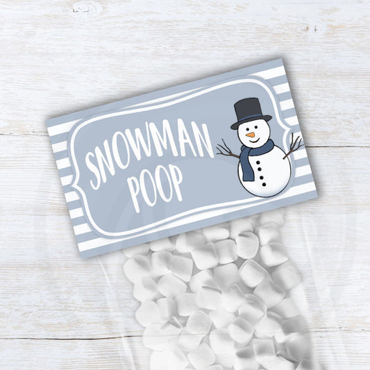 printable snowman soup treat bag toppers