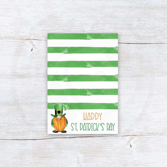 st patricks day gnome leprechaun mini cookie card printable 3.5x5 note cards