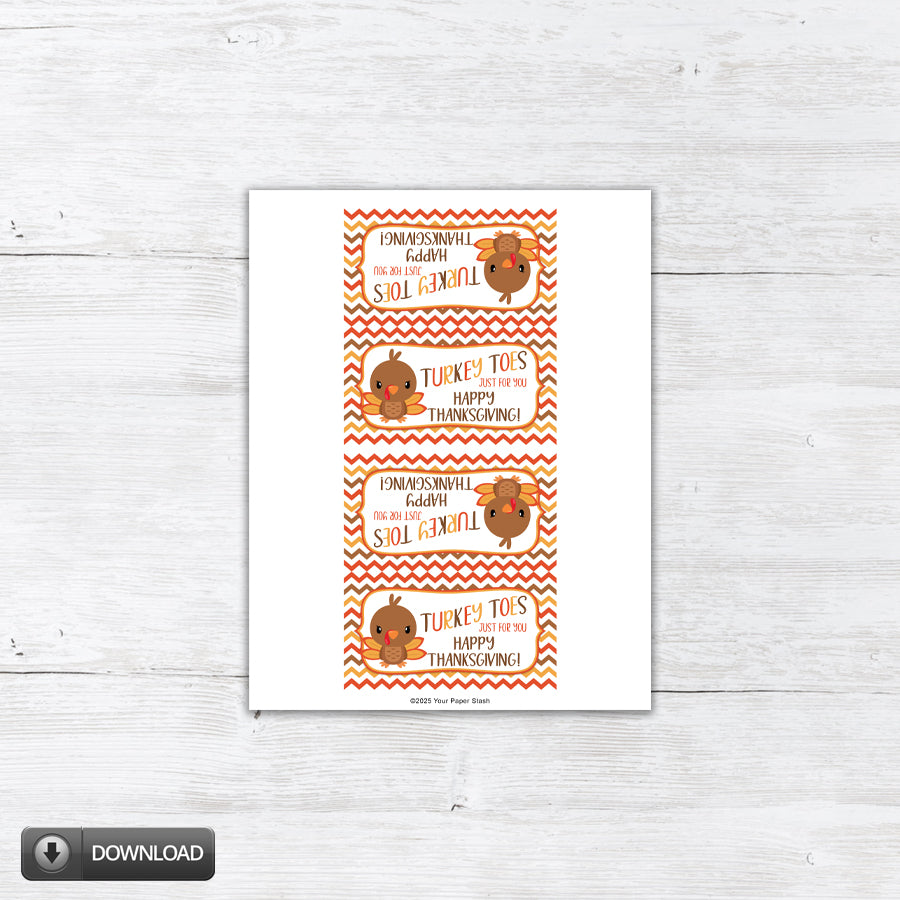 PRINTABLE Thanksgiving cookie bag toppers instant downlaod