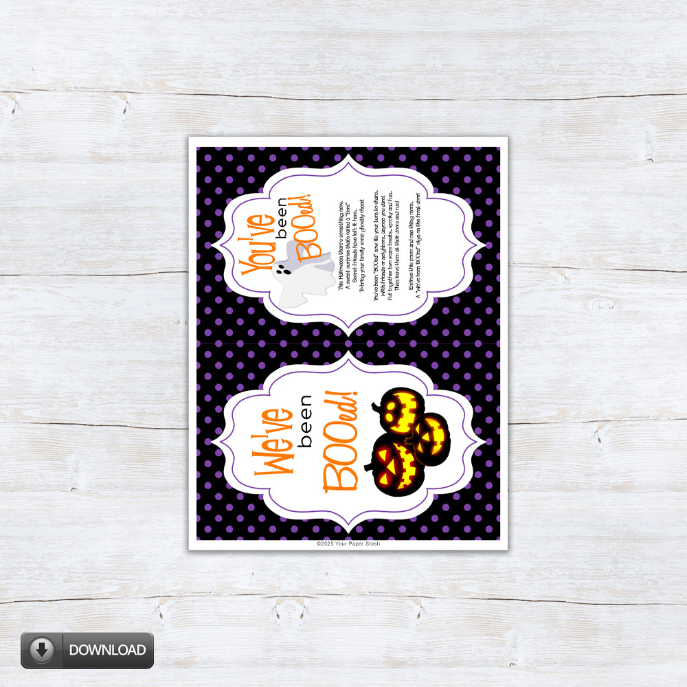 halloween we've been booed sign, halloween boo game printables