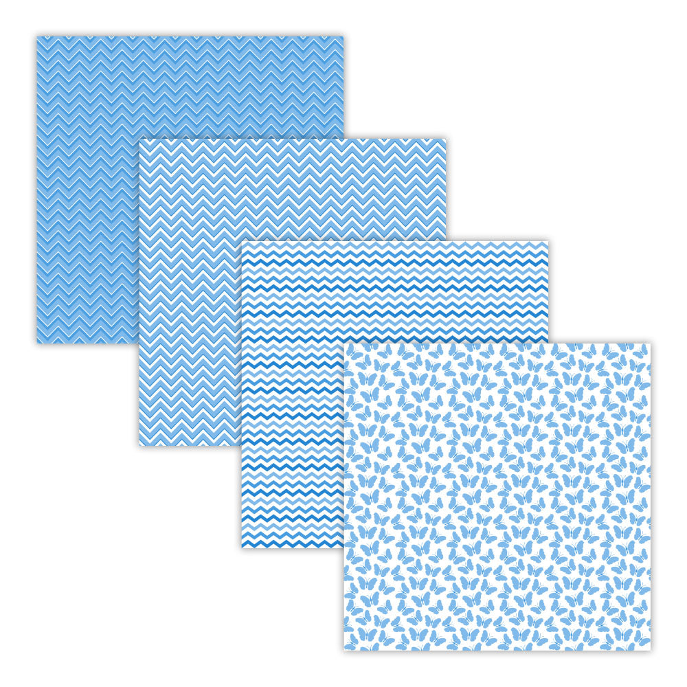 Seamless prostate cancer awareness digital paper pack with blue ribbon patterns, stripes, chevron, and inspirational typography in 12x12 format
