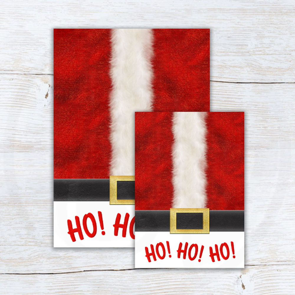 santa ho ho mini and large cookie and note cards printable download