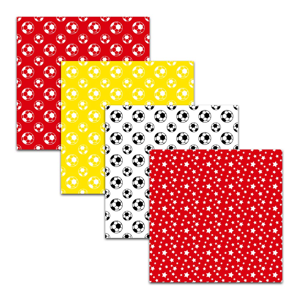 Soccer themed digital paper backgrounds with soccer balls stars stripes and sports patterns