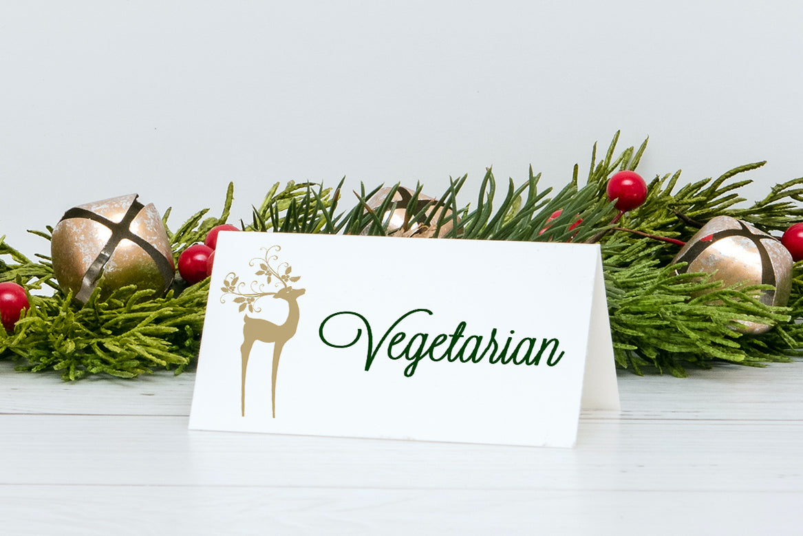 Christmas printable tent cards for holiday dinner parties