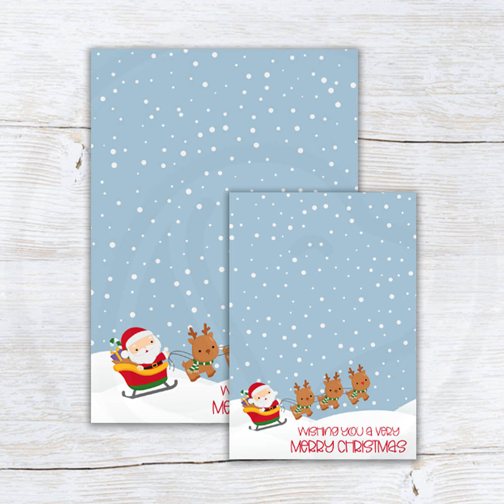 Santa Rudolph Reindeer Christmas cookie cards printable download