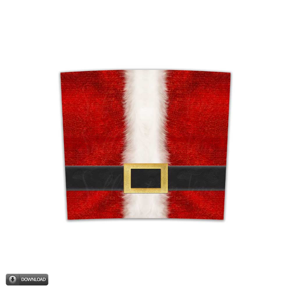 Christmas Santa Suit Skinny Tumbler Sublimation Design