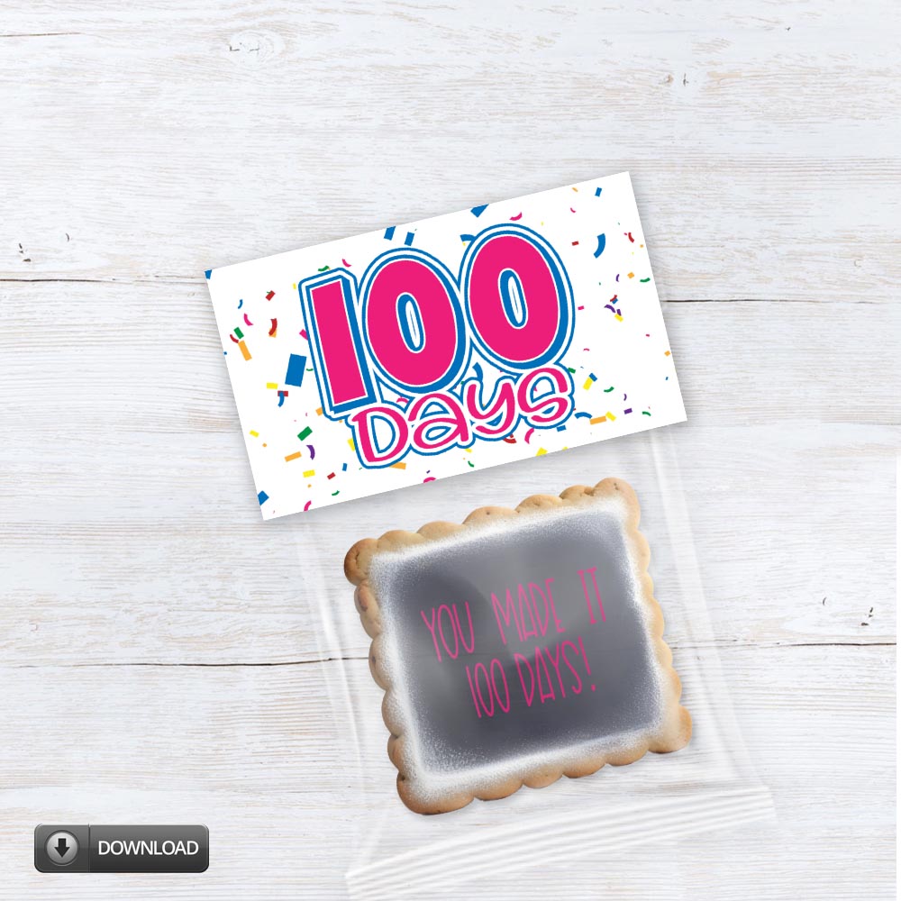 Printable 100 Days of School Bag Toppers
