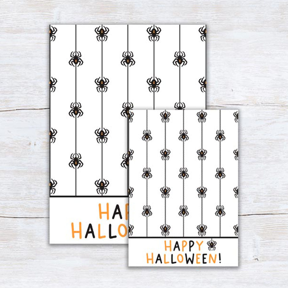 printable happy halloween cookie cards with spiders