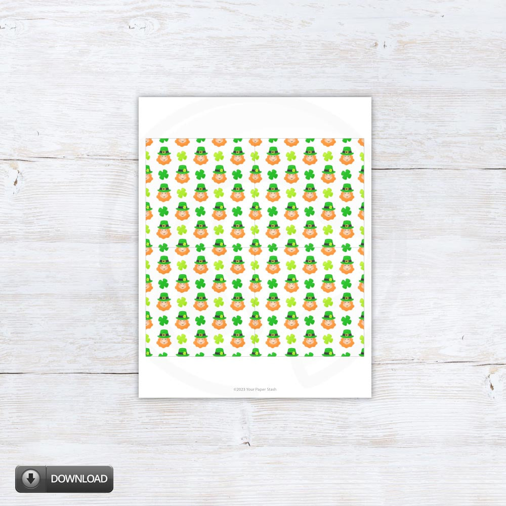 printable st. patrick's day cookie card backers, leprechaun cookie backer tags