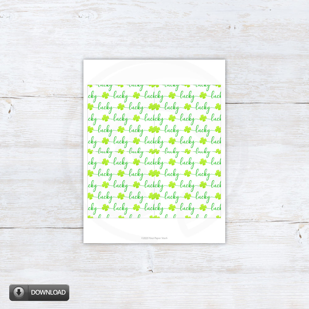 4x4 lucky st paddys day cookie cards tags box backer liners