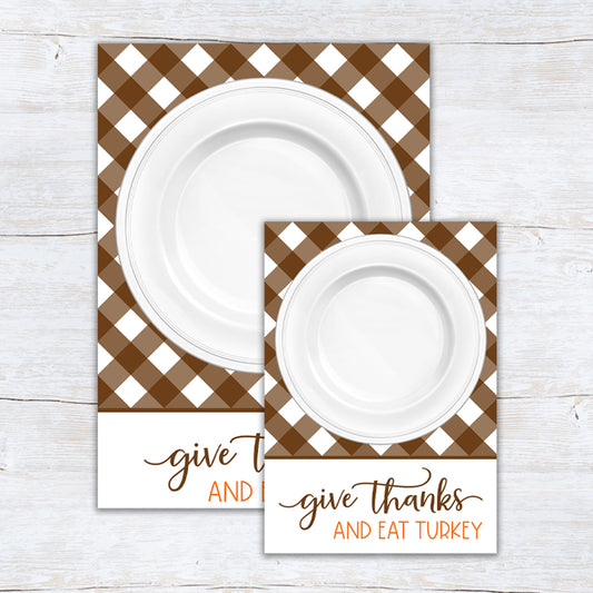 thanksgiving cookie card backers and liners