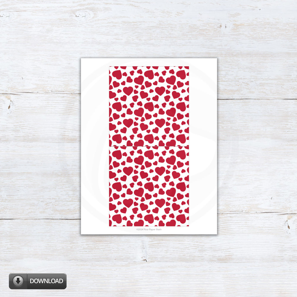 Valentine Heart Cookie Box Backers And Cards 7 Sizes
