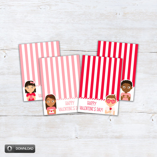 printable kids valentines day mini cookie cards, kids valentines day printable cards