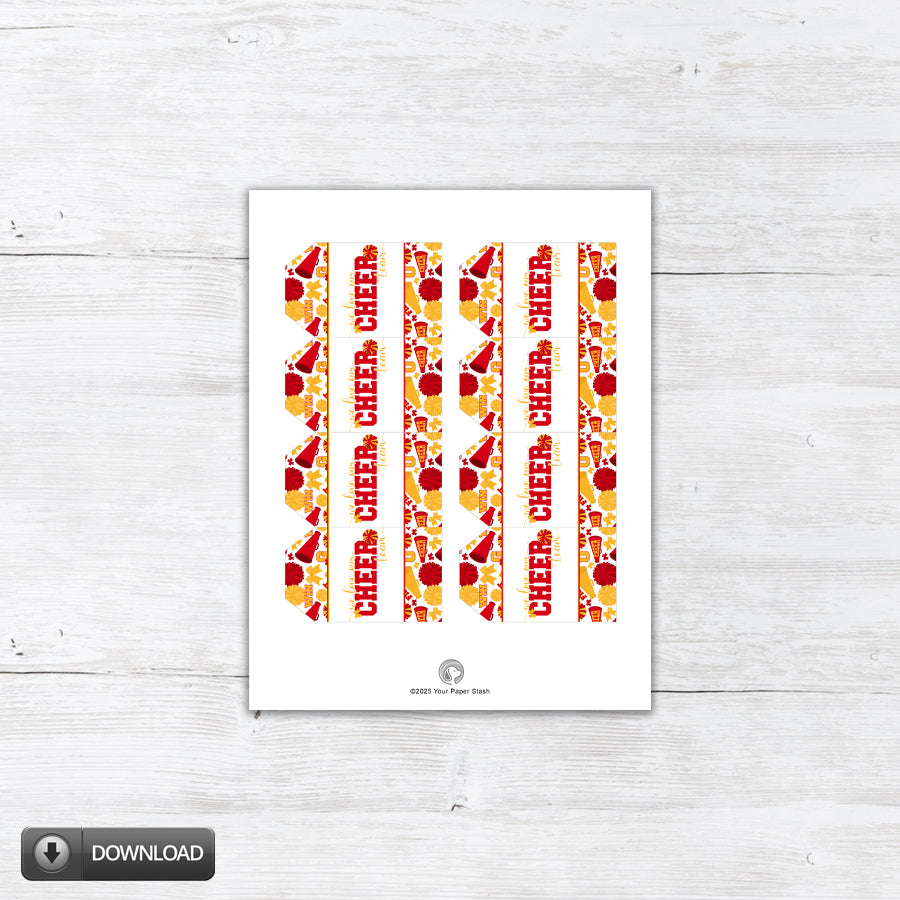 printable cheerleader tryout tags instant download