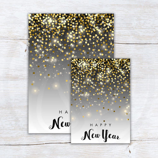 printable happy new year cookie card backers for packaging
