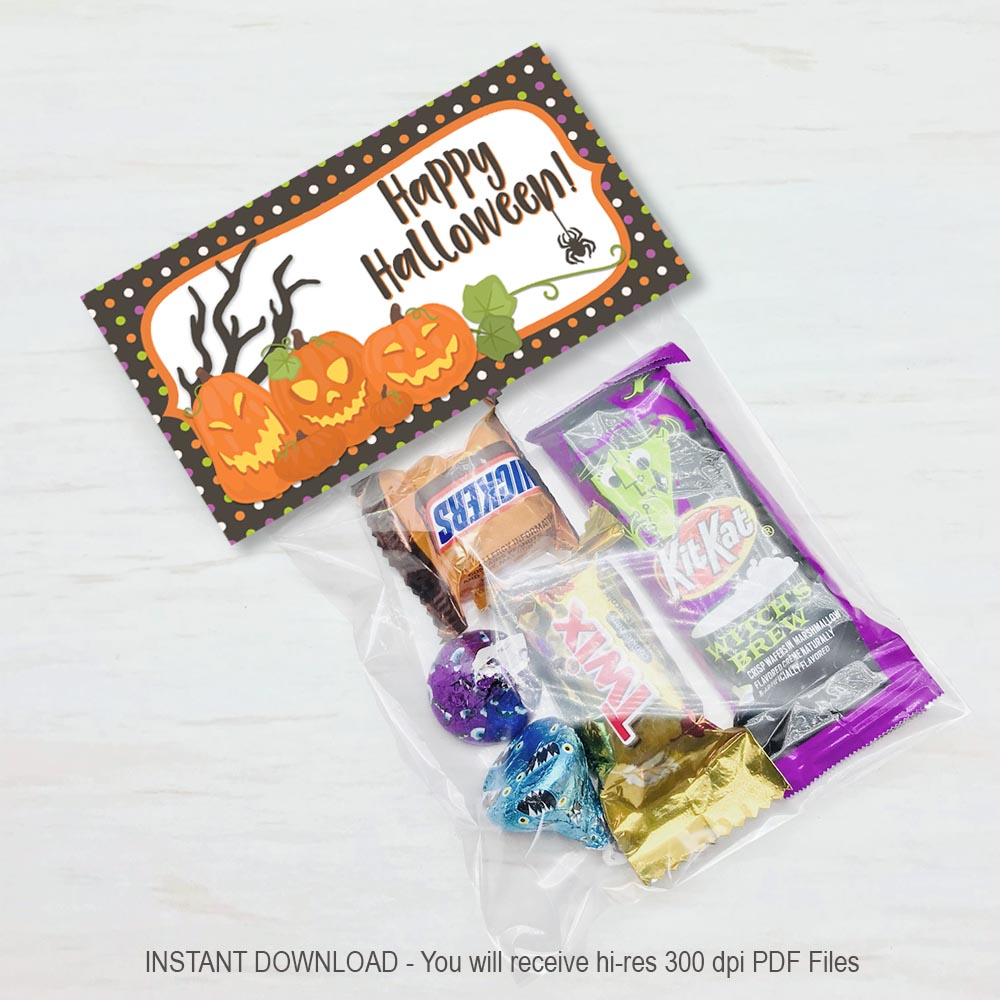 spooky halloween treat bag toppers