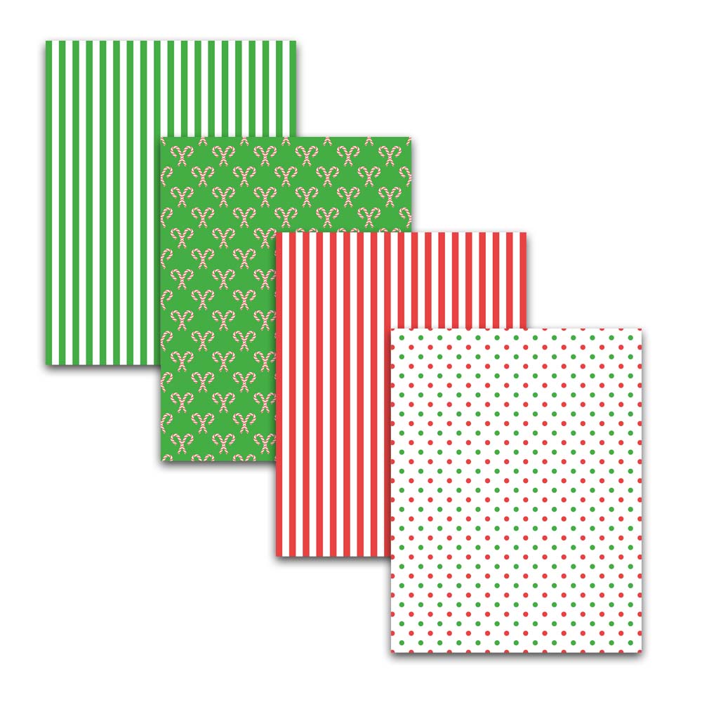 8.5x11" Christmas Candy Digital Papers & Backgrounds