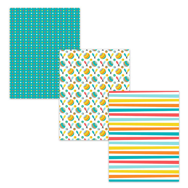 polka dot stripe kids paper craft supplies