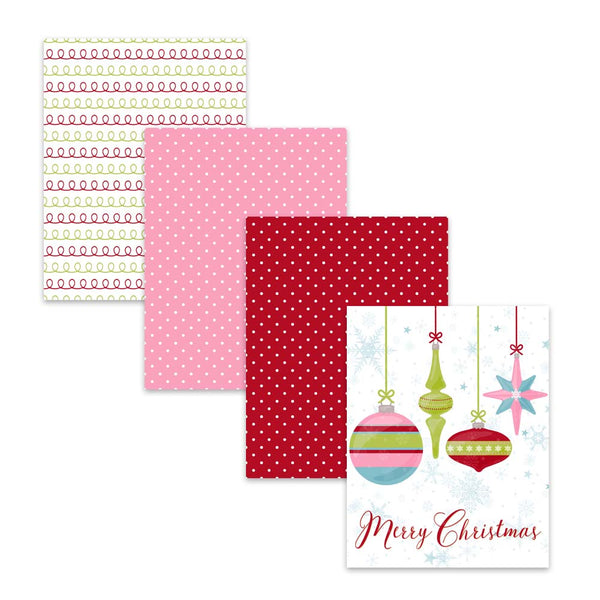 8.5x11" Retro Christmas & Holiday Ornament Digital Scrapbook Papers