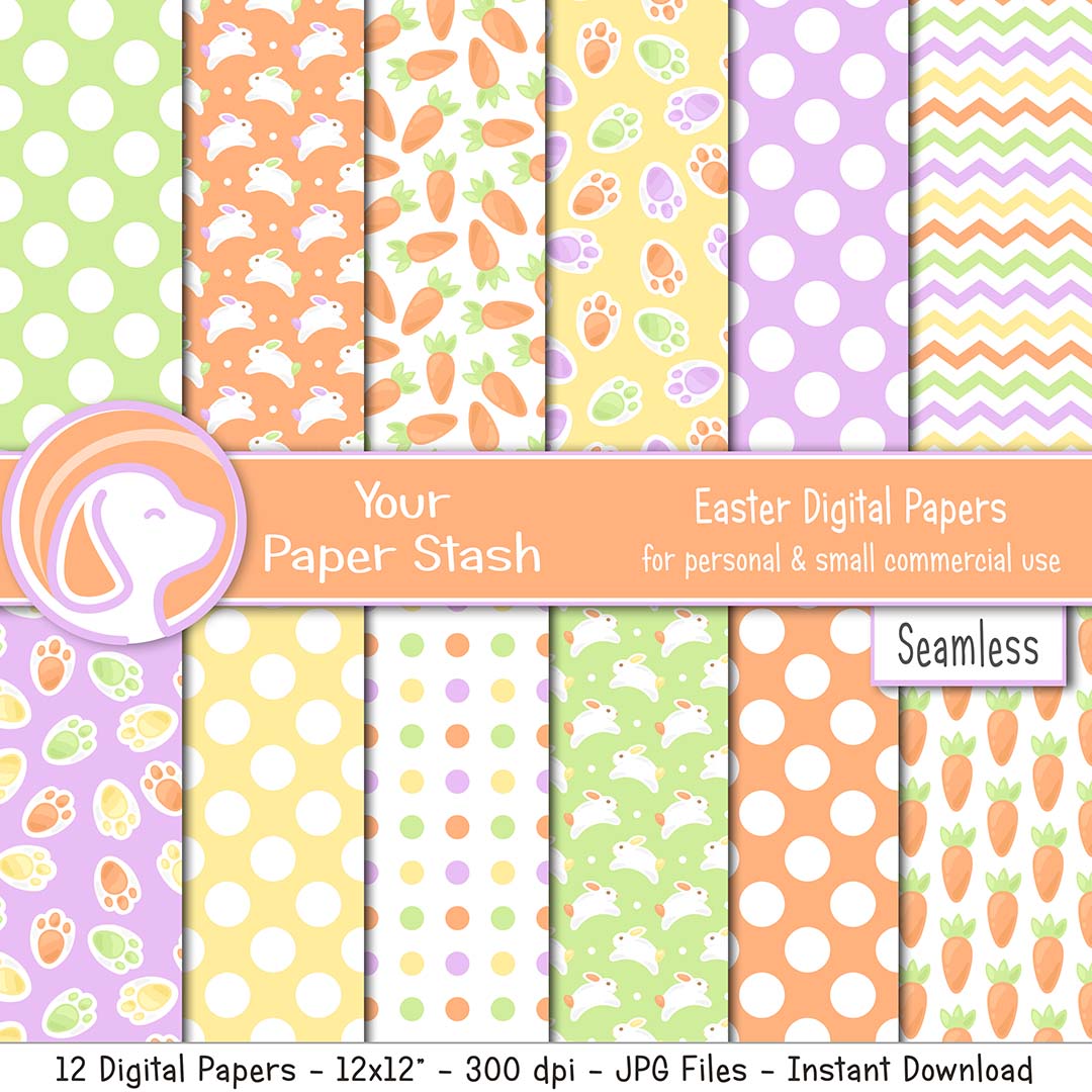 spring easter pastel digital scrapbook paper,easter decoupage paper