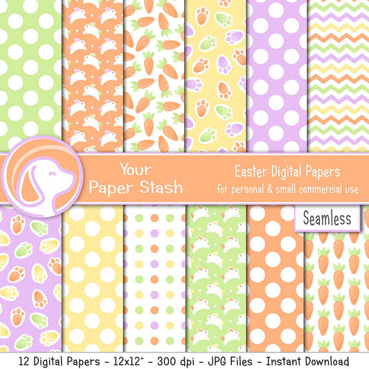 spring easter pastel digital scrapbook paper,easter decoupage paper