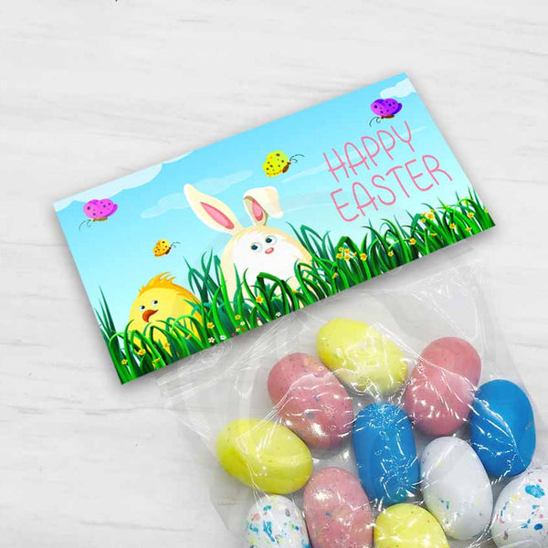 easter treat candy bag topper, easter bunny party favor bags
