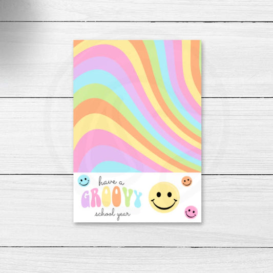 groovy back to school classroom note cards