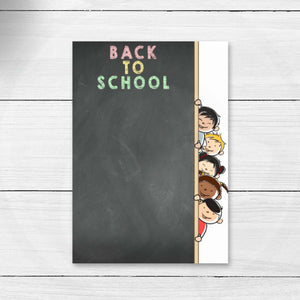 printable back to schoool mini cookie card, teacher back to school note card download