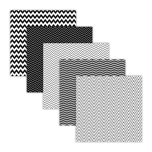 Black White Digital Scrapbook Paper Backgrounds