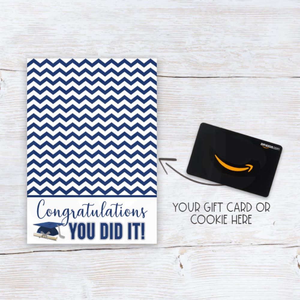 Blue Gray Graduation Advice Cards or Cookie Card