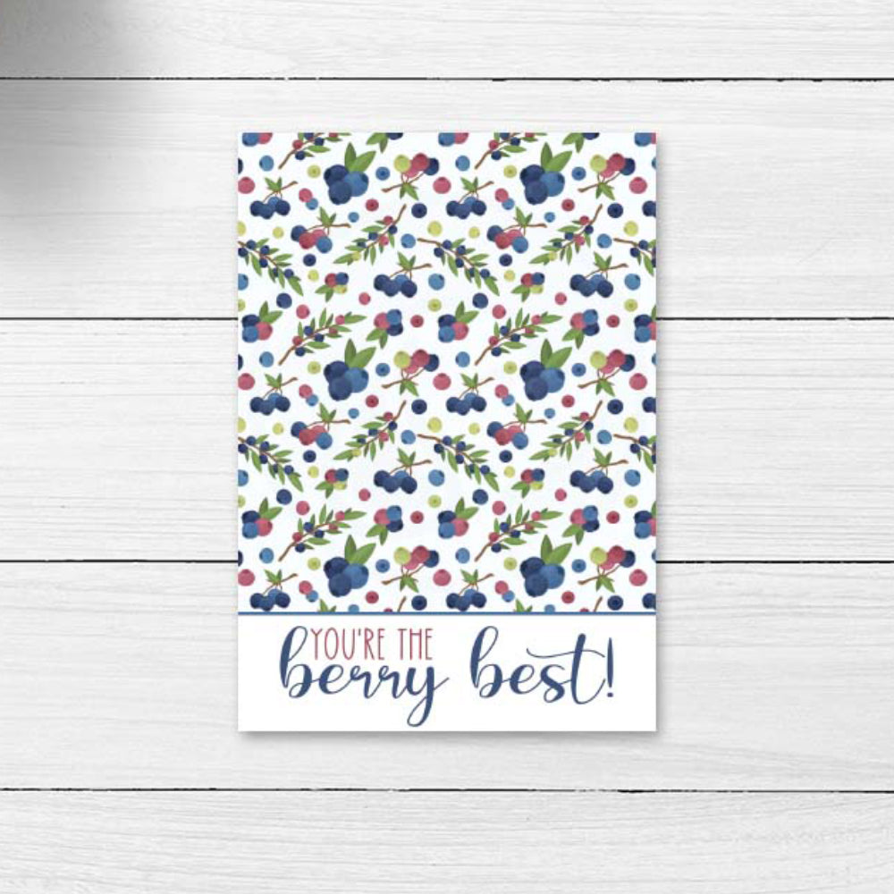 blueberry berry best printable mini cookie card