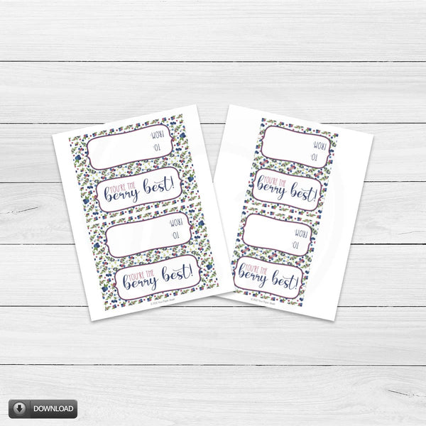 blueberry muffin printable bag toppers