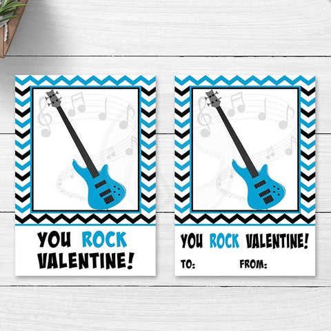 valentine printable you rock card cookie cards tags baking treat bag topper large gift tags kids party craft projects