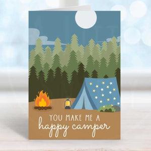 father's day printable card, you make me a happy camper download