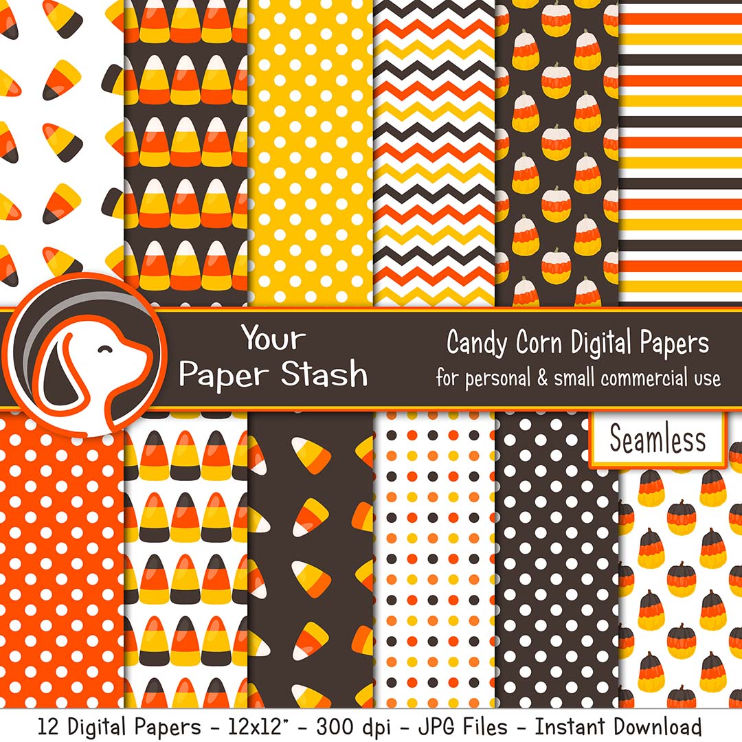 candy corn halloween digital scrapbook paper fun kids scrapbook craft pages supplies create