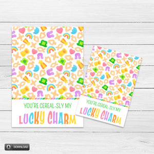 you're cereal-sly my lucky charm printable mini cookie card