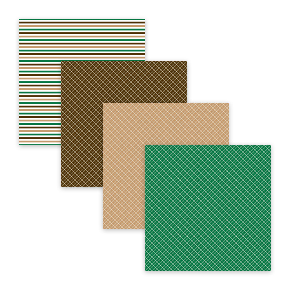 green striped digital scrapbook papers